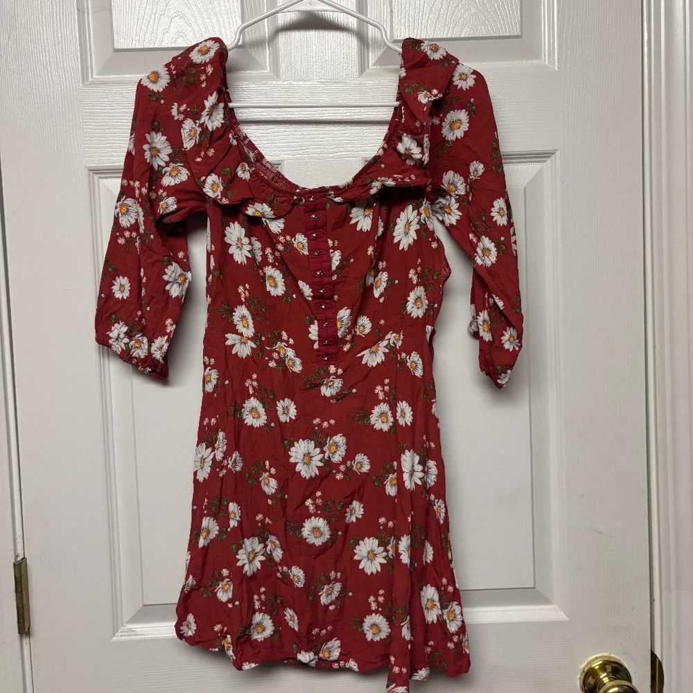 Forever 21 Red Floral Dress